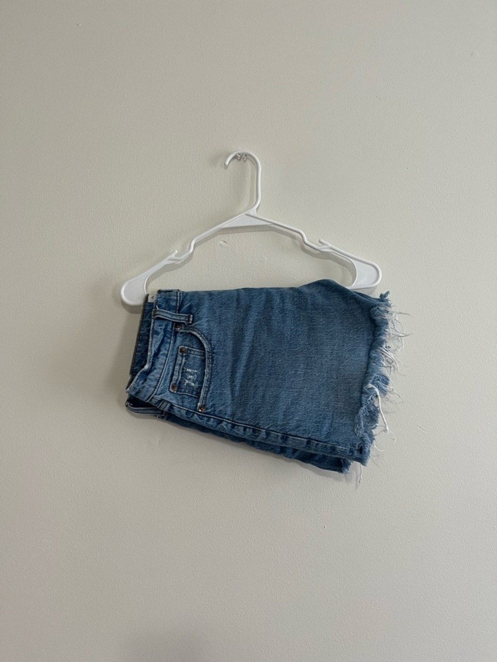 Abercrombie & Fitch Light Blue High-Rise Dad Short